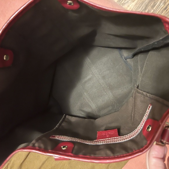 Gucci purple stripe monogram coated canvas tote - Picture 14 of 16